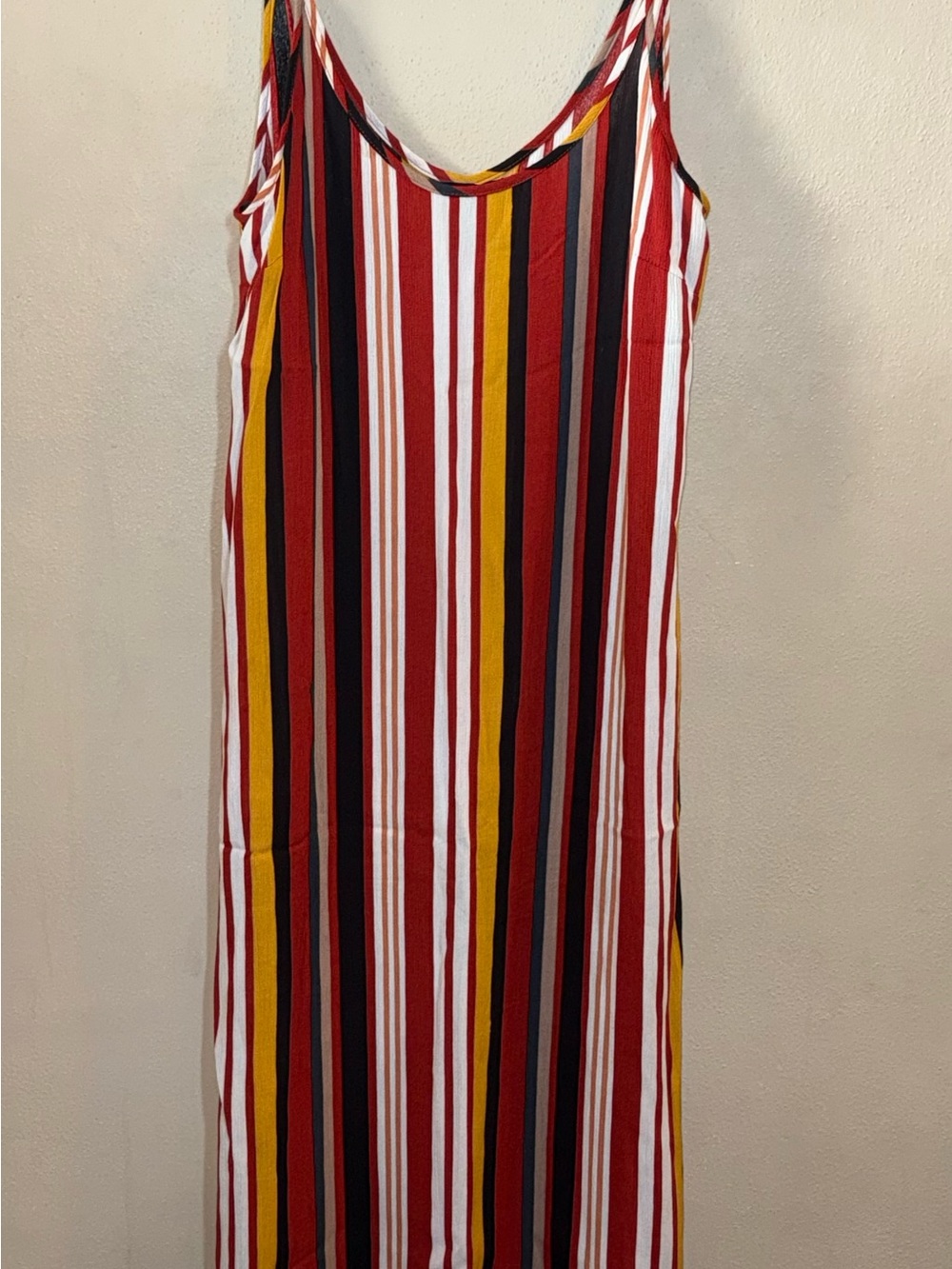 Forever 21 Vertical Striped Sleeveless Maxi Dress in Browns/Oranges/Yellow Sz Sm